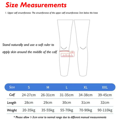 (S-2XL)1 Pair Teen Kids Football Shin Guard Soccer Anti-Collision Compression Basketball Leg Warmers Gym Leg Calf Sleeves Socks